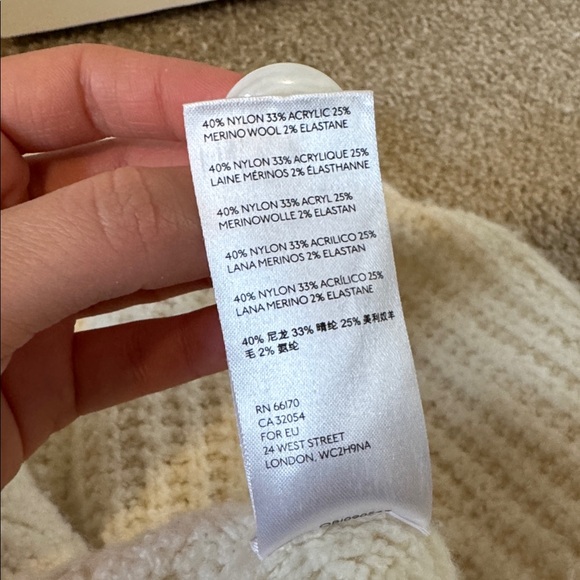 Anthropologie Cream Button-Front Cardigan - Picture 5 of 5